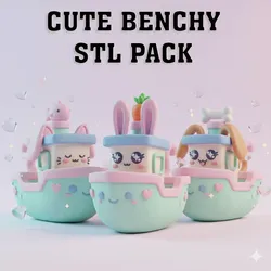 Test Models STL تنزيل - Cute Animal Benchy Pack STL - diepriver