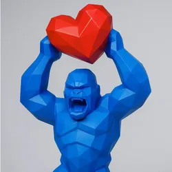 Fișiere pentru imprimante 3D | Fișier 3MF | Kong LOVE Low poly