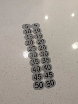 Gym Weight Rack Labels
