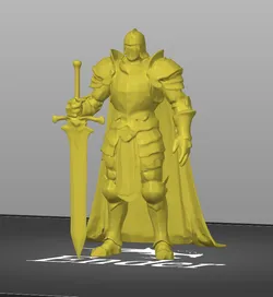 knight with sword and cape