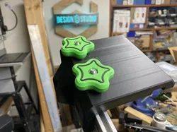 Pentelobe Star Knob for 1/4-20 nut or hex head bolt - 3 to choose from: medium, large, and large deep