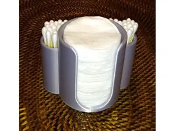 Simple Silver Cotton Disc & Swabstick Holder