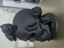 skull with flowers