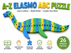 ABC Elasmosaurus – Rompecabezas Educativo del Alfabeto - Modelo de impresión 3D gratuito