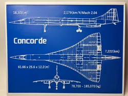 Concorde - Blueprint - Technical Drawing
