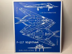 F-117 Nighthawk - Blueprint - Technical Drawing