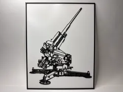 German Anti-Aircraft Flak 39 - Blueprint - Poster