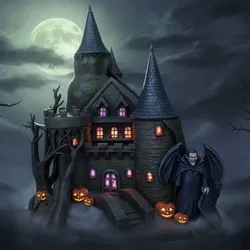 Home Decorations & Ornaments STL تنزيل - Halloween Dracula’s Castle - STL_WALA