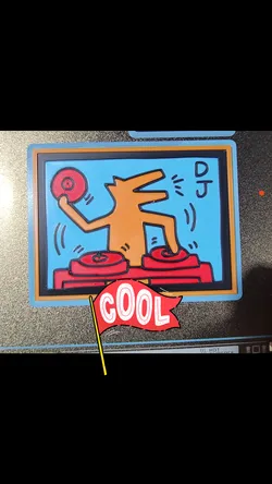 Keith Haring DJ Dog 1983 - Pop Art wall art and Keychain versions in one file!