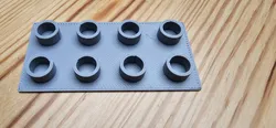 Lego Duplo kompatible Steinverschlussplatte 4 x 2 / Lego Duplo Compatible Brick Bottom 4 x 2