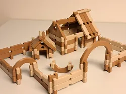 Log Cabin, Building Blocks, Creative toy