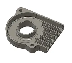 No support (short version) - Power Supply (PSU) fan silencer (Ender 3 or other equipaments with 6015 fan)