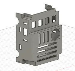 Original QIDI Q1 Pro back cover but with wider openings for more MCU cooling