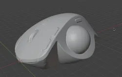 Scan model of a Logitech MX Ergo trackball, no baseplate