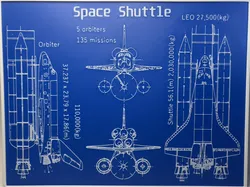 Space Shuttle - Blueprint - Technical Drawing