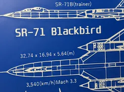 SR-71 Blackbird - Blueprint - Technical Drawing