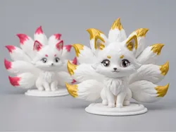 Zorro de Nueve Colas Estilo Chibi - Modelo de impresión 3D gratuito
