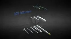 300 followers - free aircraft missile set