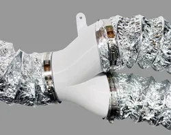 4 inch duct splitter (wall mounted 2 to 1 collector)