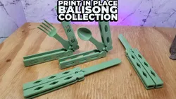 Butterfly/Balisong Collection - Print in Place! Including SPORK!