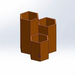 Fișiere pentru imprimante 3D | Fișier 3MF | Подставка для карандашей в виде 3х сот