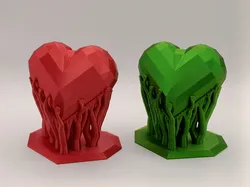 Polygon Heart with organic support