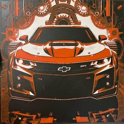 3D printer bestanden | 3MF | Chevrolet Camaro ZL1 Hueforge 200x200