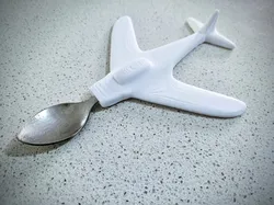 Aeroplane spoon / attachment for cutlery (see instructions)