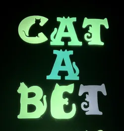 Alphabet of cat shaped ABC's