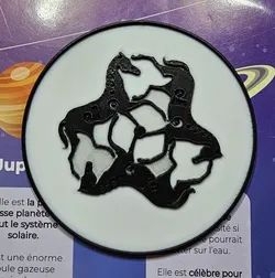 Celtic horses triskel beer/drink coaster