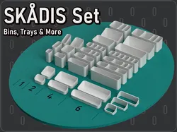 IKEA SKÅDIS Ultimate Bin, Tray & Hanger Set