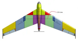 Le's Falcon 3D printed R/C Flying Wing, 48" W.S. 10-12-24