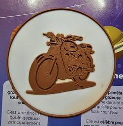 Retro bike beer/drink coaster