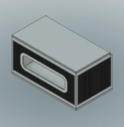 Wall Mounted Tissue Box with Space for Hidden Gridfinity storage