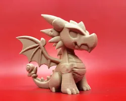 Wood-Carved Dragon Toy #1