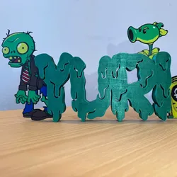 🧟 Yuri Name Sign - Plants vs. Zombies Edition (Multicolor