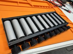 21700 cells Parallel stackable tray with screws. No welding required.