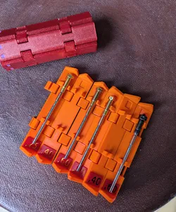 Box for 6 Nextruder nozzles with magnet to hang it on a metal surface (with Freecad file)
