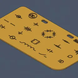 Fișiere pentru imprimante 3D | Fișier 3MF | Electronics Template, Symbols for Technical & Schematics