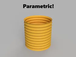Parametric strong vase mode garbage bin / can