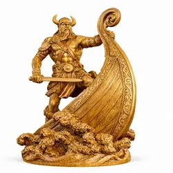 Sculptures & Artworks STL Descărcare - Viking warrior on the ship - Canadian