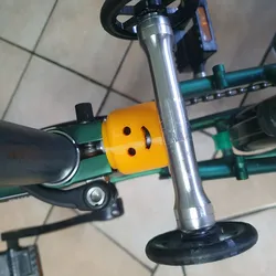 Smiley Lego Head Trifold bike Suspension Block Skin