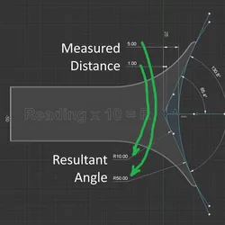 3D printer bestanden | 3MF | Caliper Attachment for measuring corner radii (radiuses)