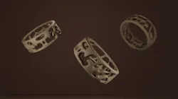 Abstract Voronoi Ring Accessory