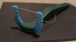 Dental floss flosser head attachment