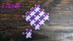 fixed tessellated offset puzzle pieces