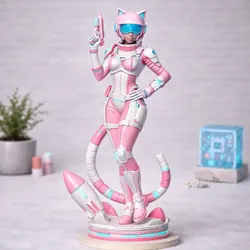 Fișiere pentru imprimante 3D | Fișier 3MF | Cute Space Cat Girl Figurine