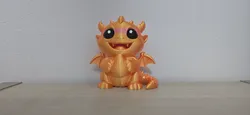 Free Home Decorations & Ornaments STL Download - Shy Cute Golden Dragon Figurineby 3DMaster1