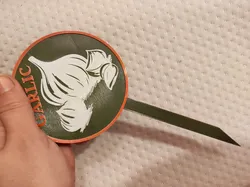 Garden tag - garlic/česnek