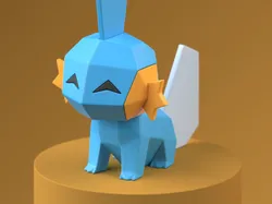 Low-poly Mudkip